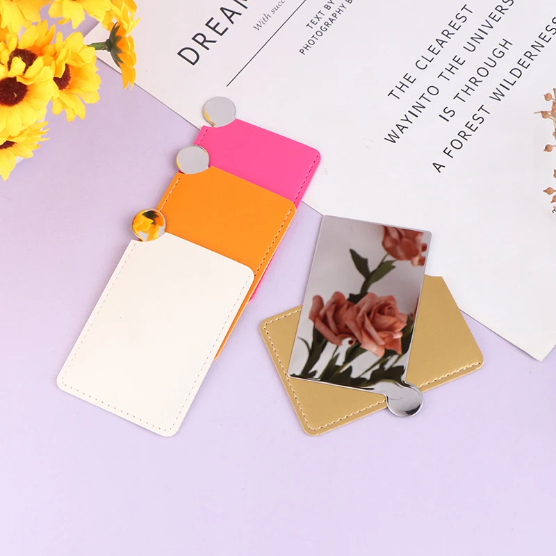 携帯用ミニステンレス製割れない化粧鏡、かわいい化粧用手鏡、ポケットミラー