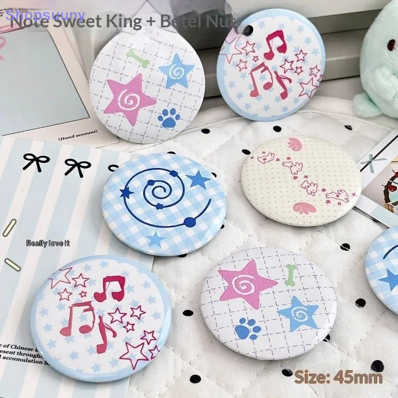[SU]4/6Pcs Kawaii INS Style Badge Pins Musical Notes Cartoon Animals Brooch For Backpack Clothing Hat Decoration Jewelry Gifts