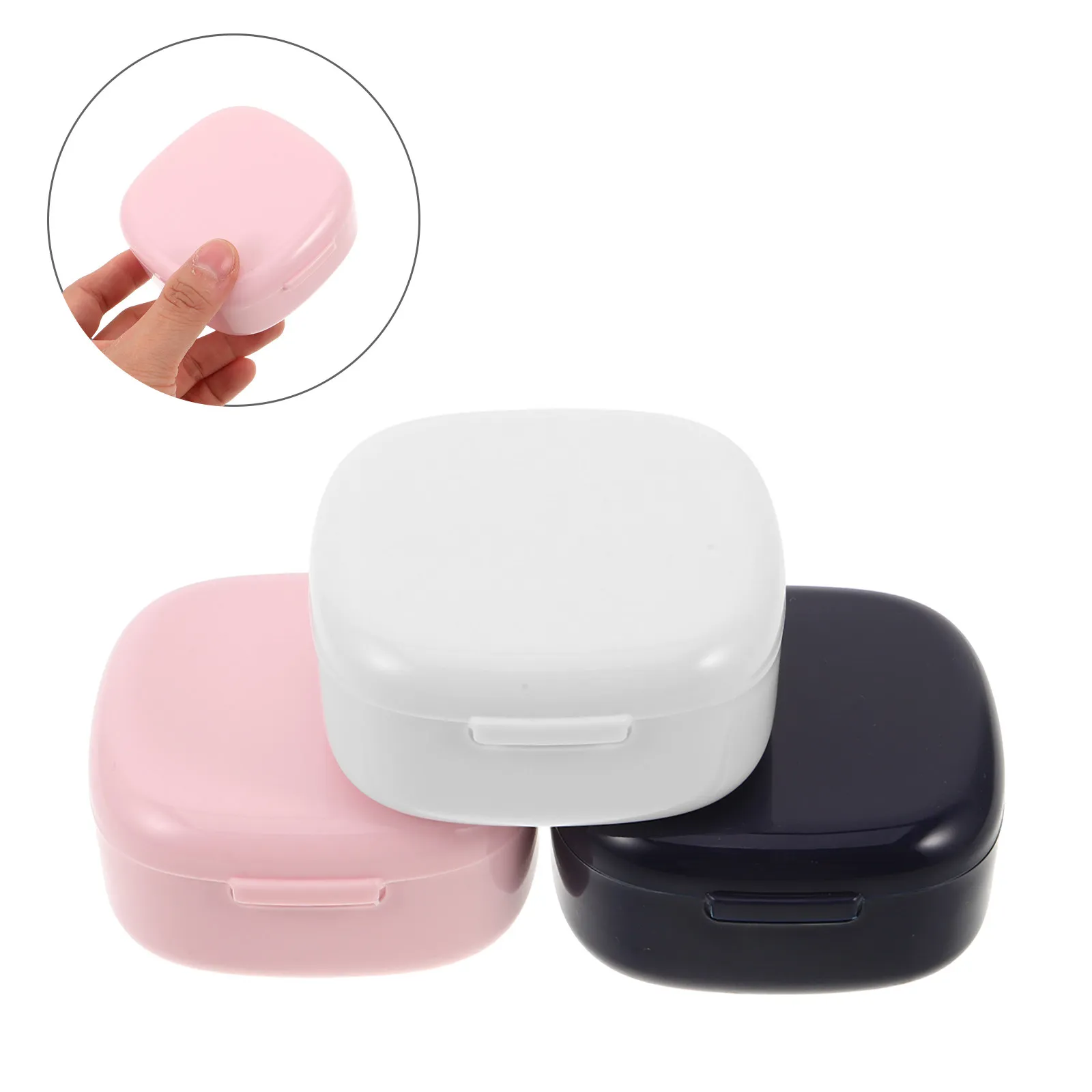 Denture Soaking Container Transparent Sanitary Storage Box for False Teeth Easy to Use and Clean Portable Design