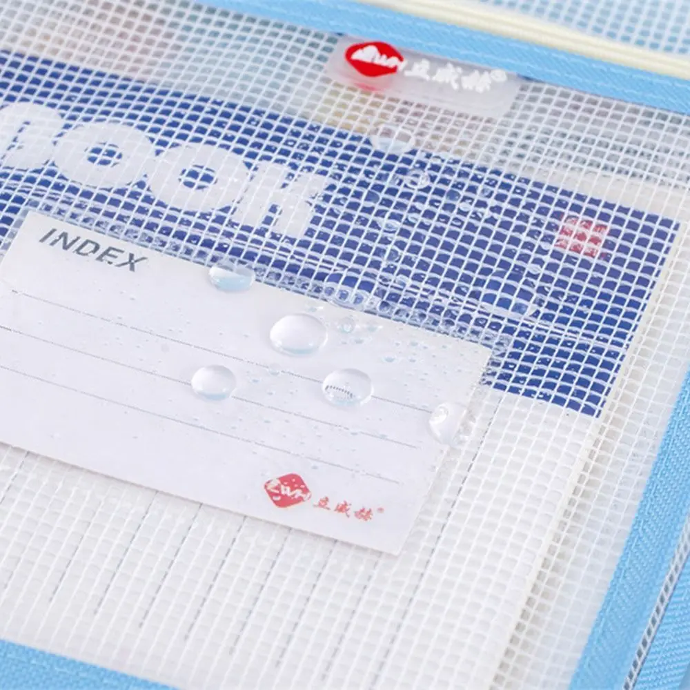 Clear A3/A4 File Storage Bag Multi-layer Waterproof Zipper Pouch Bag Thickened with Handle Data Document Bag File Holder