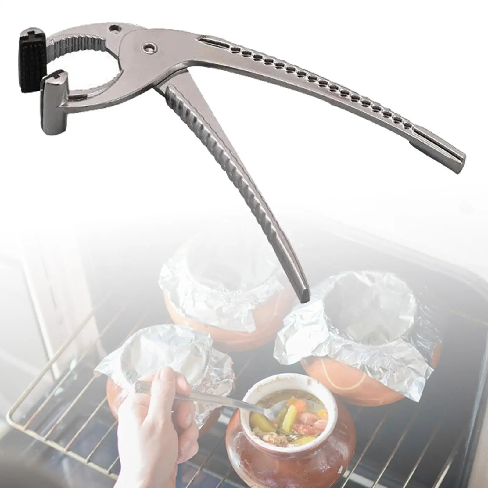 Metal Bowl Dish Plate Clip Non Slip Gripper Anti Scalding Cooking Tongs Kitchen Tool for Handling Hot Bowls Pans