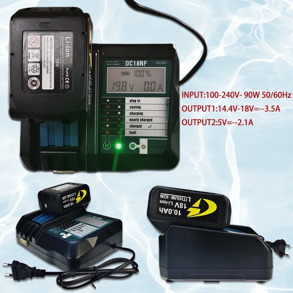 

for Makita 18V 10000mAH Battery BL1830B BL1850B BL1850 BL1840 BL1860 BL1815 Replacement Lithium Battery