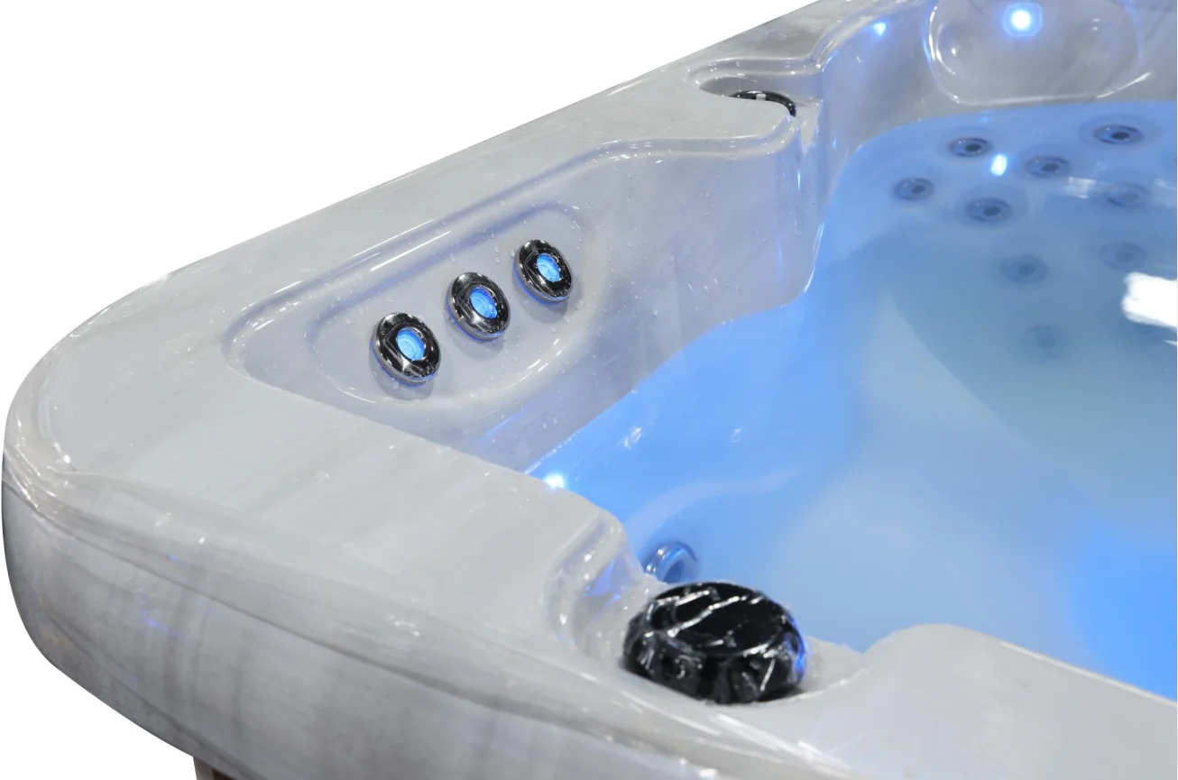 Luxury Spa Tub Heated Massage Hot Tub 3-Person Indoor Outdoor Villa Home Relaxation Water Soaking Tub Leisure System