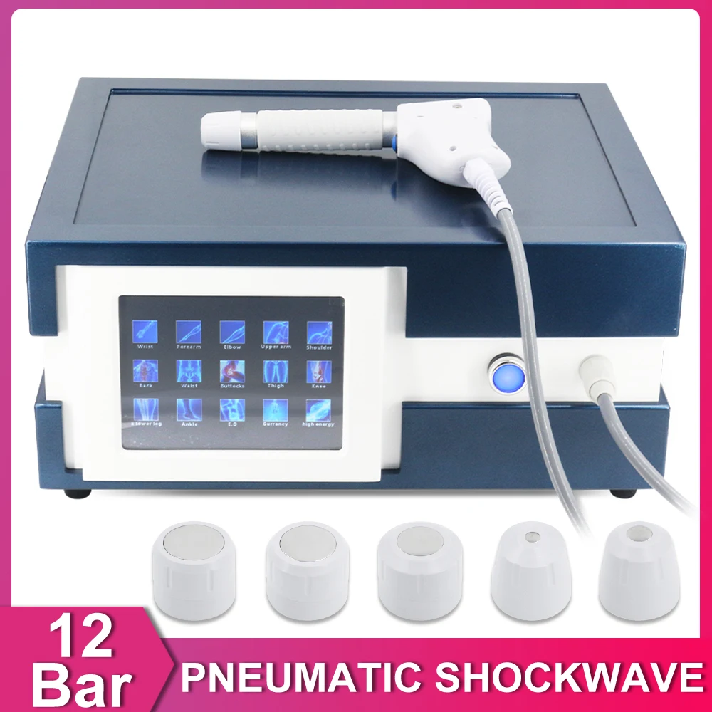 

Pneumatic Shockwave Therapy Machine Shock Wave Device 12 Bar Physiotherapy Erectile Dysfunction Muscle Pain Health Care