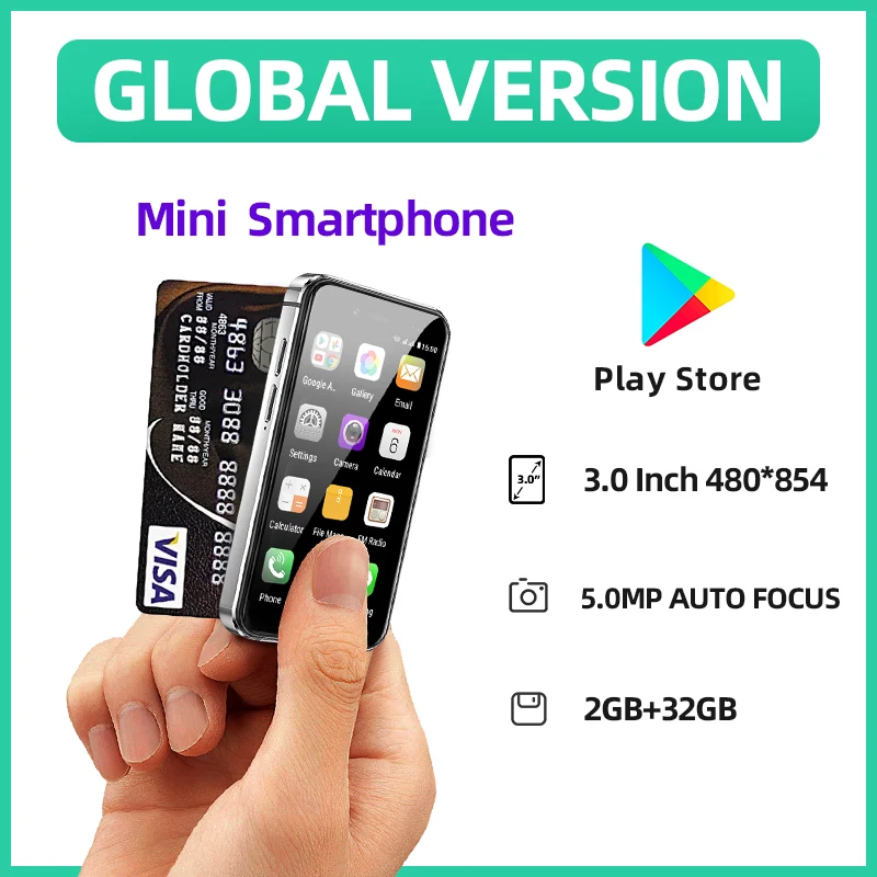 SERVO Mini Android Smartphone 32GB Celular 3.0