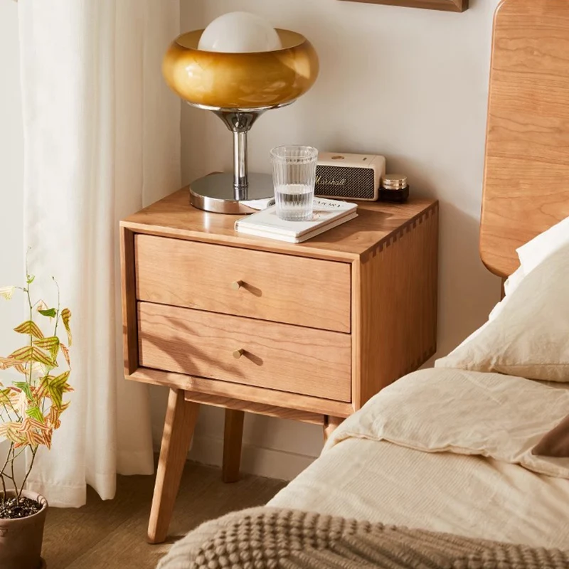 

Storage Japanese Bedside Table Cabinets Simple Organizer Nordic Nightstand Drawers Comfortable Muebles Garden Furniture Sets