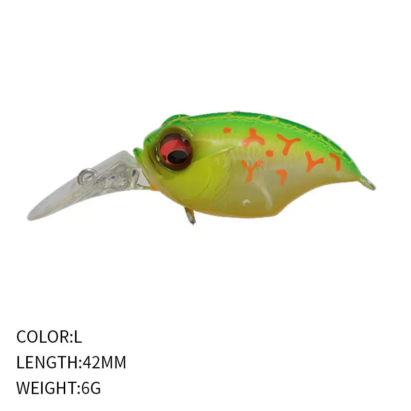 Kurbel Griffon Wobbler Angelköder Japanisches Design Noise Crankbait 6g 42mm Schwimmender Kurbelköder für Barsch Barsch Hecht Pesca