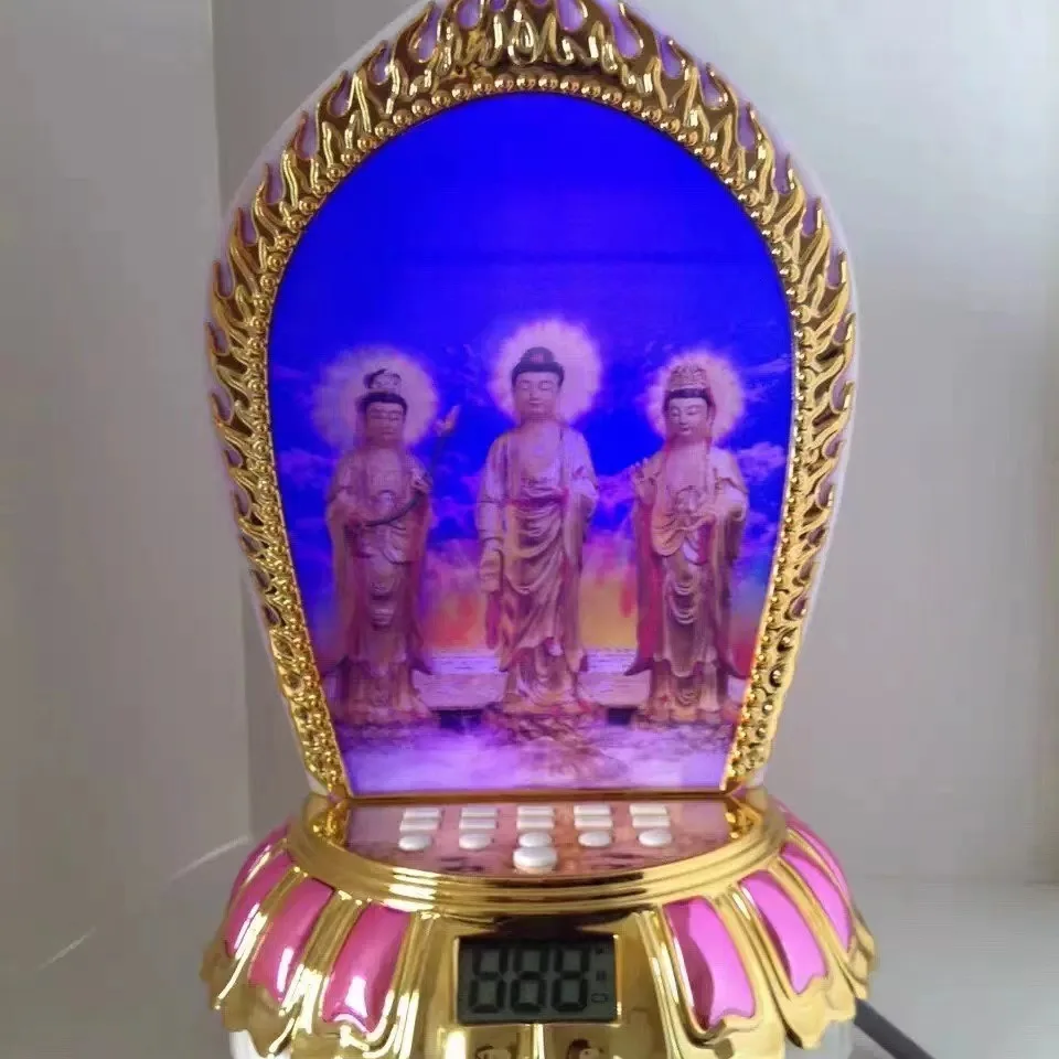 Large Guanyin Flashing Player | Built-in 128 Songs Music Box  Plug-in  with Single Loop Function