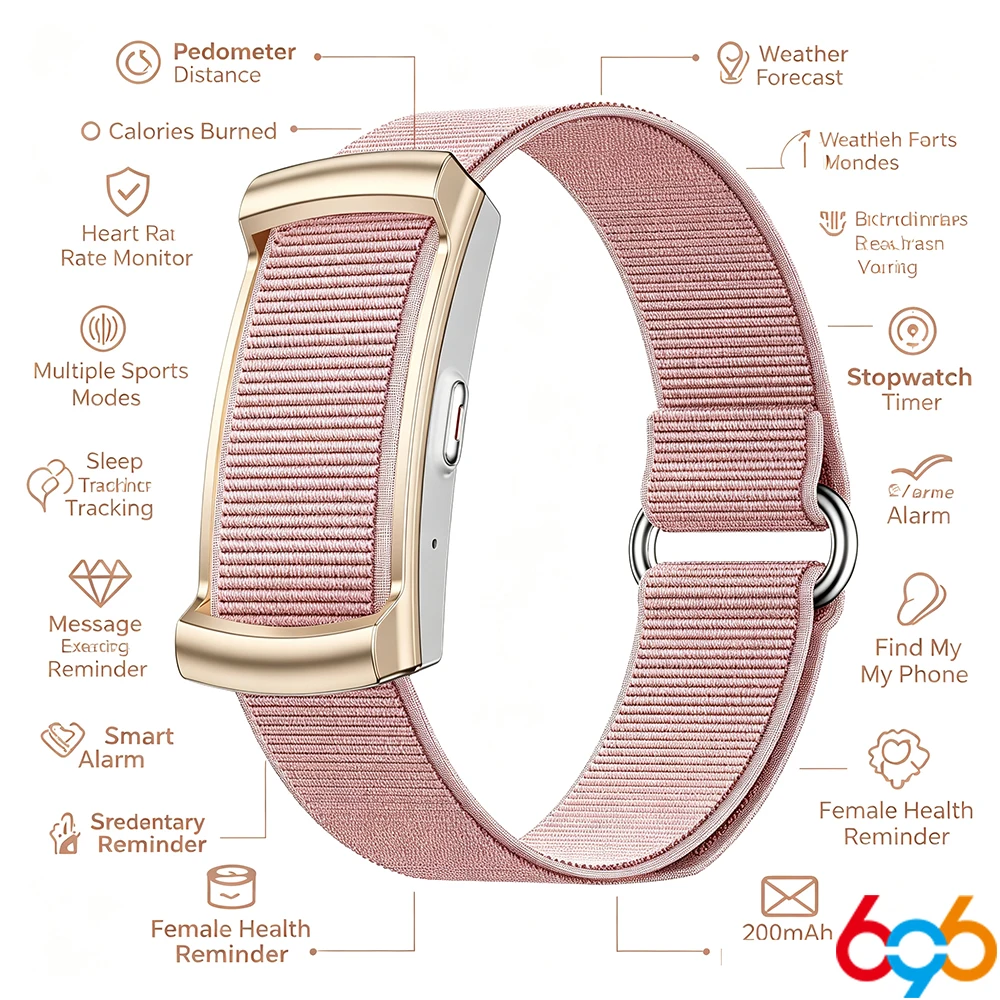 

Family Care Smart Bracelet Men Women IP68 Waterproof Smart Bracelets No Display Watch Heart Rate Monitor Health Sports Tracker