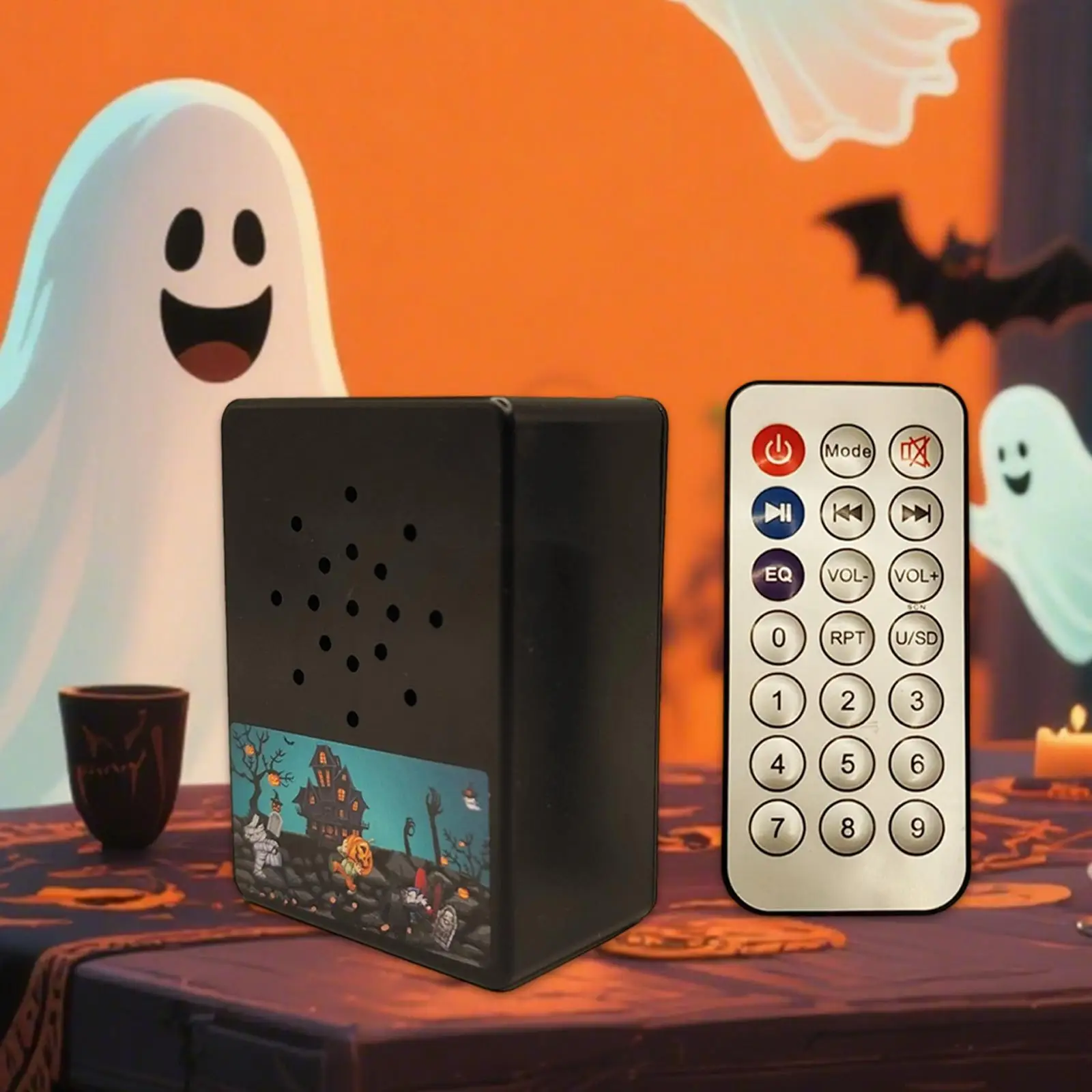 Horror-Soundeffekt-Player Vielseitige Lautsprecherbox für Halloween-Dekorationen mit Ton und Bewegung für Zuhause