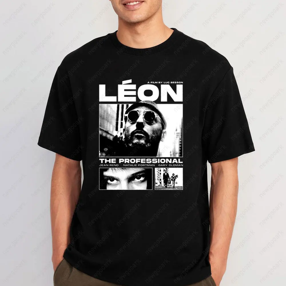 Классическая винтажная футболка Leon The Professional для женщин и мужчин, повседневная хлопковая футболка с графическим принтом, креативная уличная одежда, топы, футболки