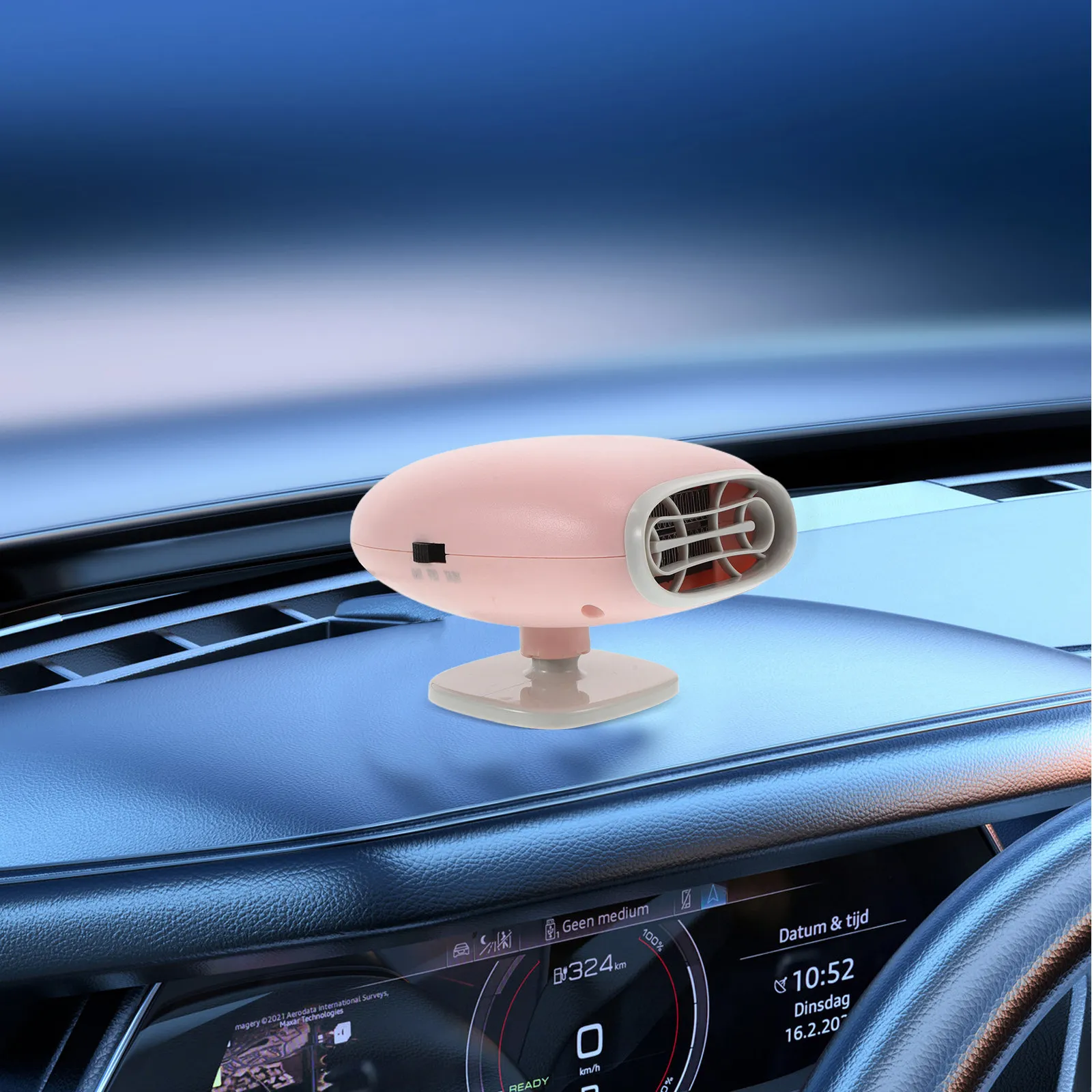 Portable Car Heater Compact Defroster Efficient Heating Snow Melting Windshield Deicing Safe ABS Material Car Heater for Winter