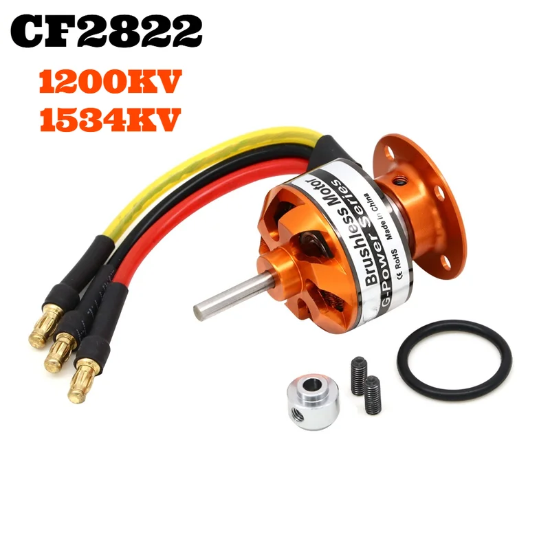 

DYS RC CF2822 1200kv 1534KV Brushless Motor W/prop Adapter for RC Airplane RC Multicopter Quadcopter VS Emax 2822 Motor