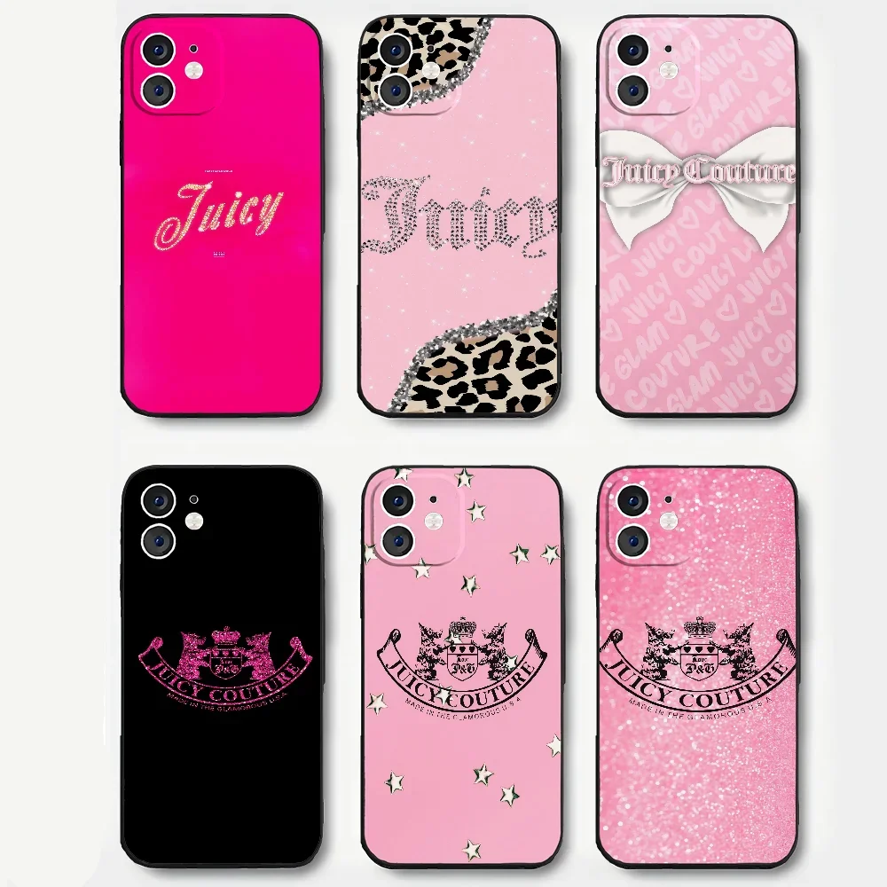 Trend J-Juicy Phone Case Silicone Soft For IPhone 16 15 14 13 12 11 Plus Pro Max Plus