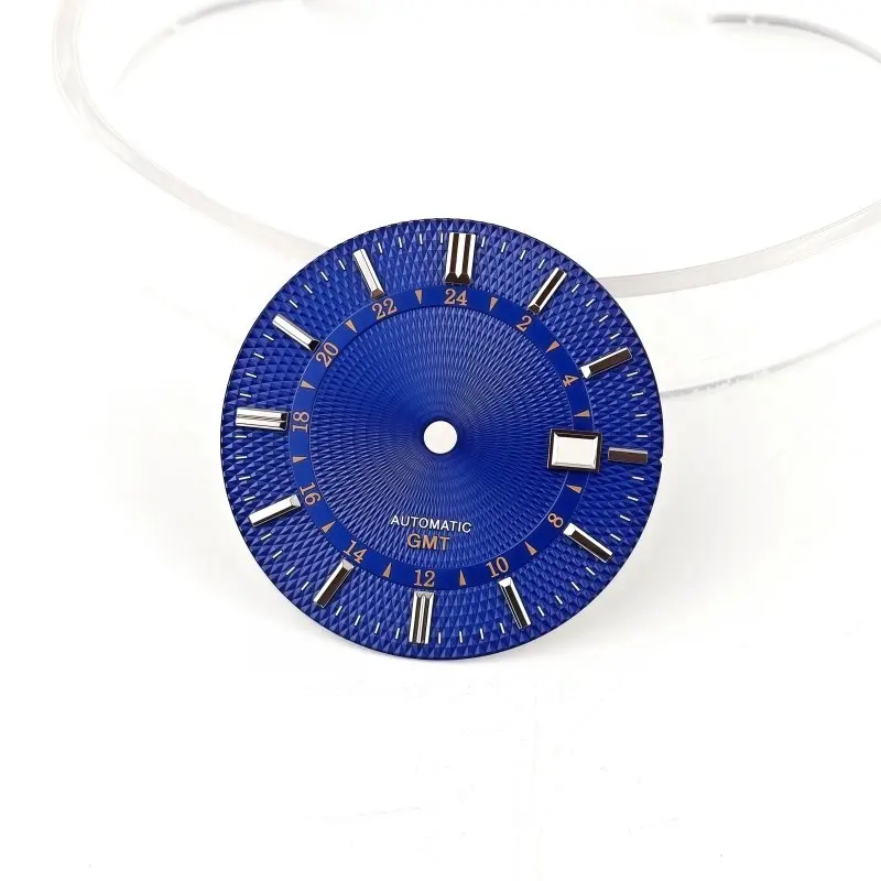 New 35mm No Logo Snowdrop Texture Watch Dial Big Size Dials for GMT NH34 NH35 Mechanical Automatic SBGM255 Case Mod Part