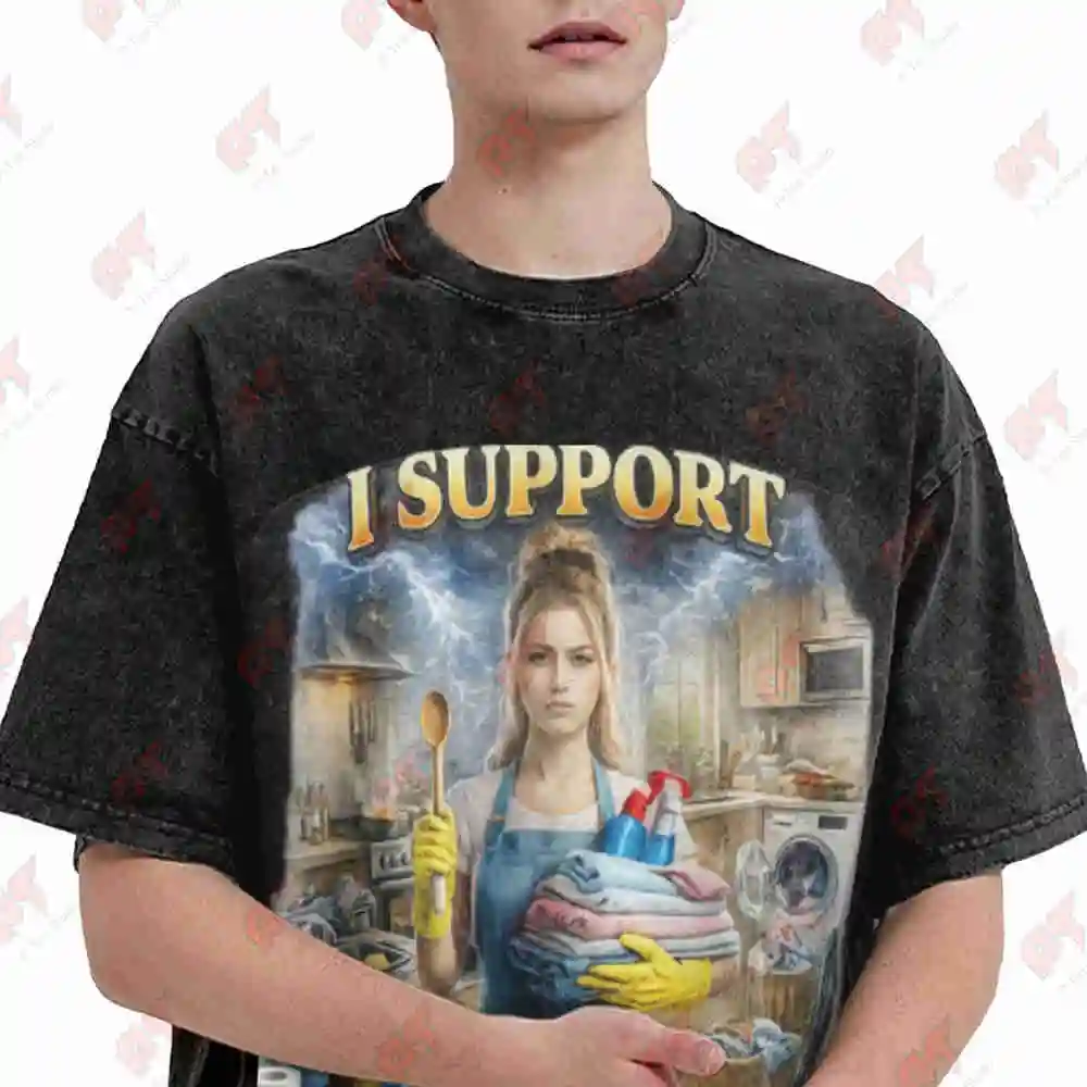 I Support Womens Sports Very Offensive Stupid Cringy Funny Vintage Washed Tee Pure Cotton T-Shirt