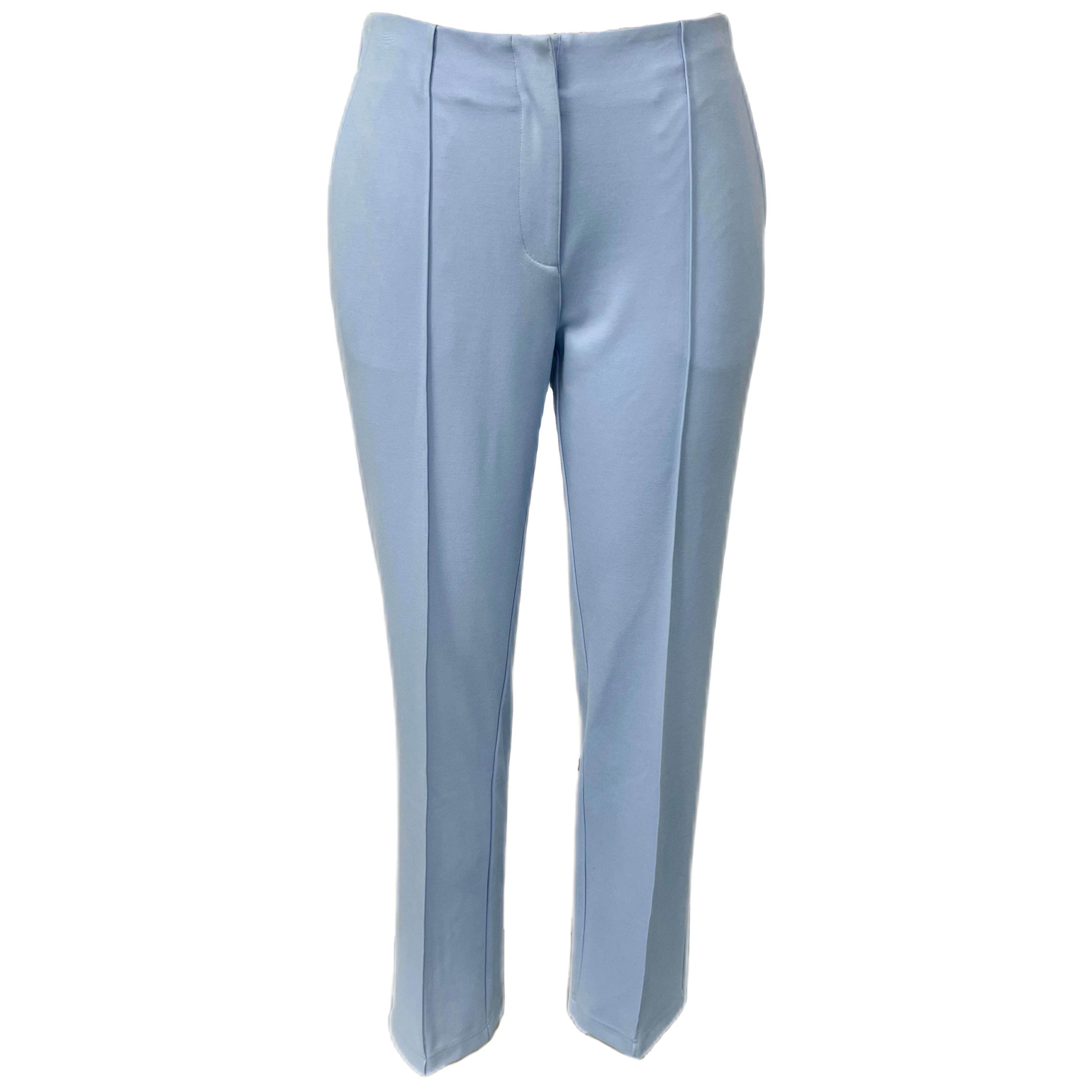 

Women's Casual Autumn Straight Pants High-Grade Nine-Sided Wide Leg Design Light Blue Color Slim Fit Suit Pants
