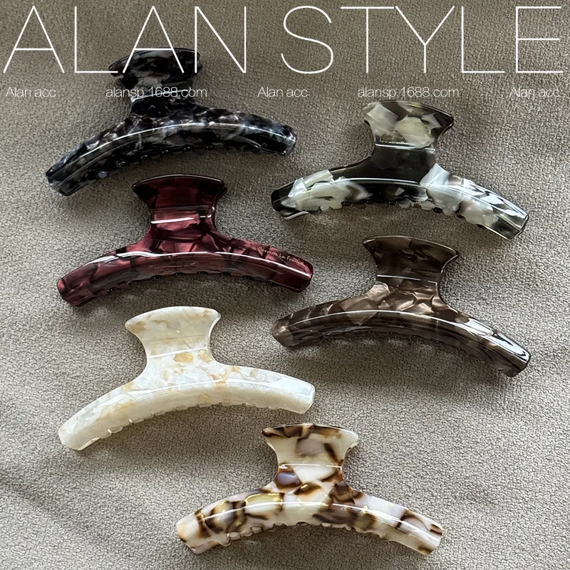 خلات الفرنسية مشبك مخلب كبير 11.5 سنتيمتر مشبك شعر السلحفاة للنساء مشبك شعر كبير لأنماط كعكة أوبدو ونصف يصل #5