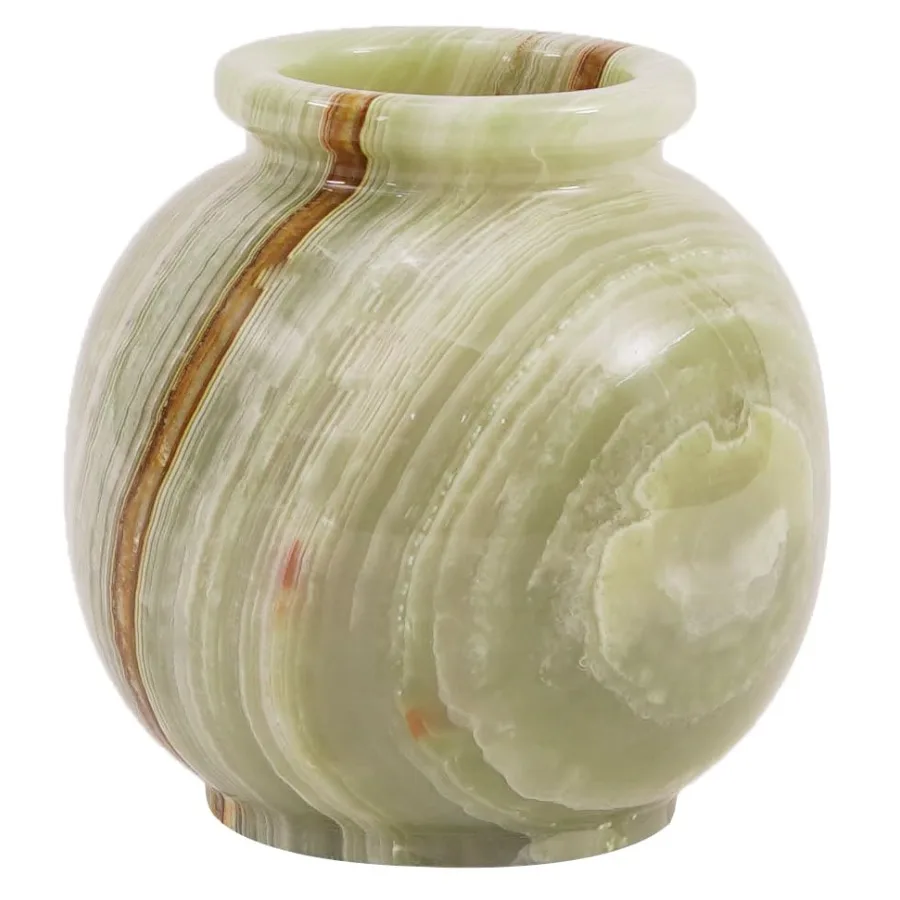 

Marble Flower Vase 5 Inch Handmade Onyx Small Decorative Vase for Flowers, Pampas Grass, and Table Centerpieces, Modern Bud Vas