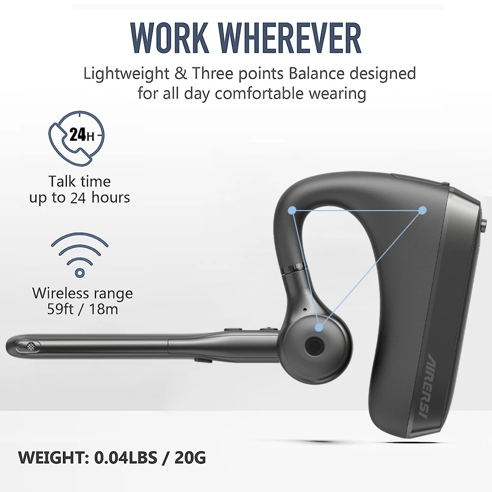 أحدث سماعات بلوتوث K22 سماعات لاسلكية بخاصية إلغاء الضوضاء مع ميكروفونات مزدوجة لجميع أجهزة البلوتوث ﻿