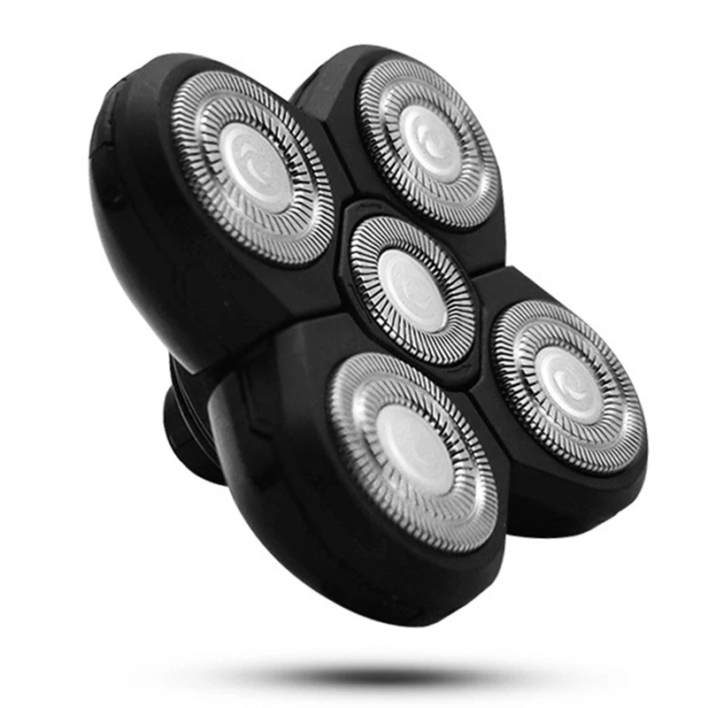 Tête de rasoir électrique 5D de remplacement, 2 pièces, tête flottante, lame de rasoir en acier inoxydable