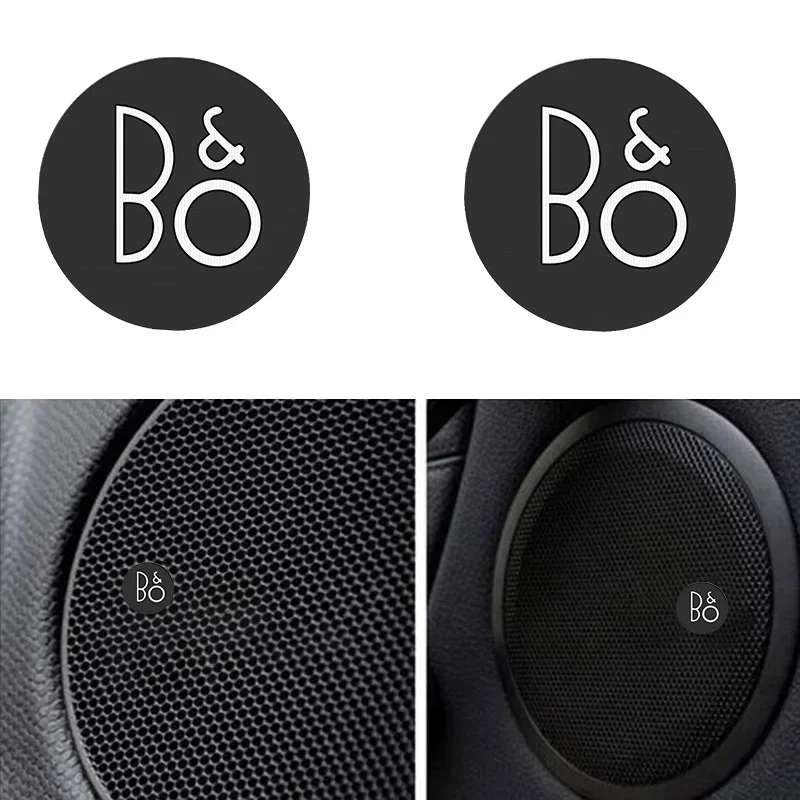 2/4/8pcs for B&O BANGOLUFSEN car Hi-Fi Speaker audio Speaker Badge stereo Emblem sticker styling accessories Aluminum sticker