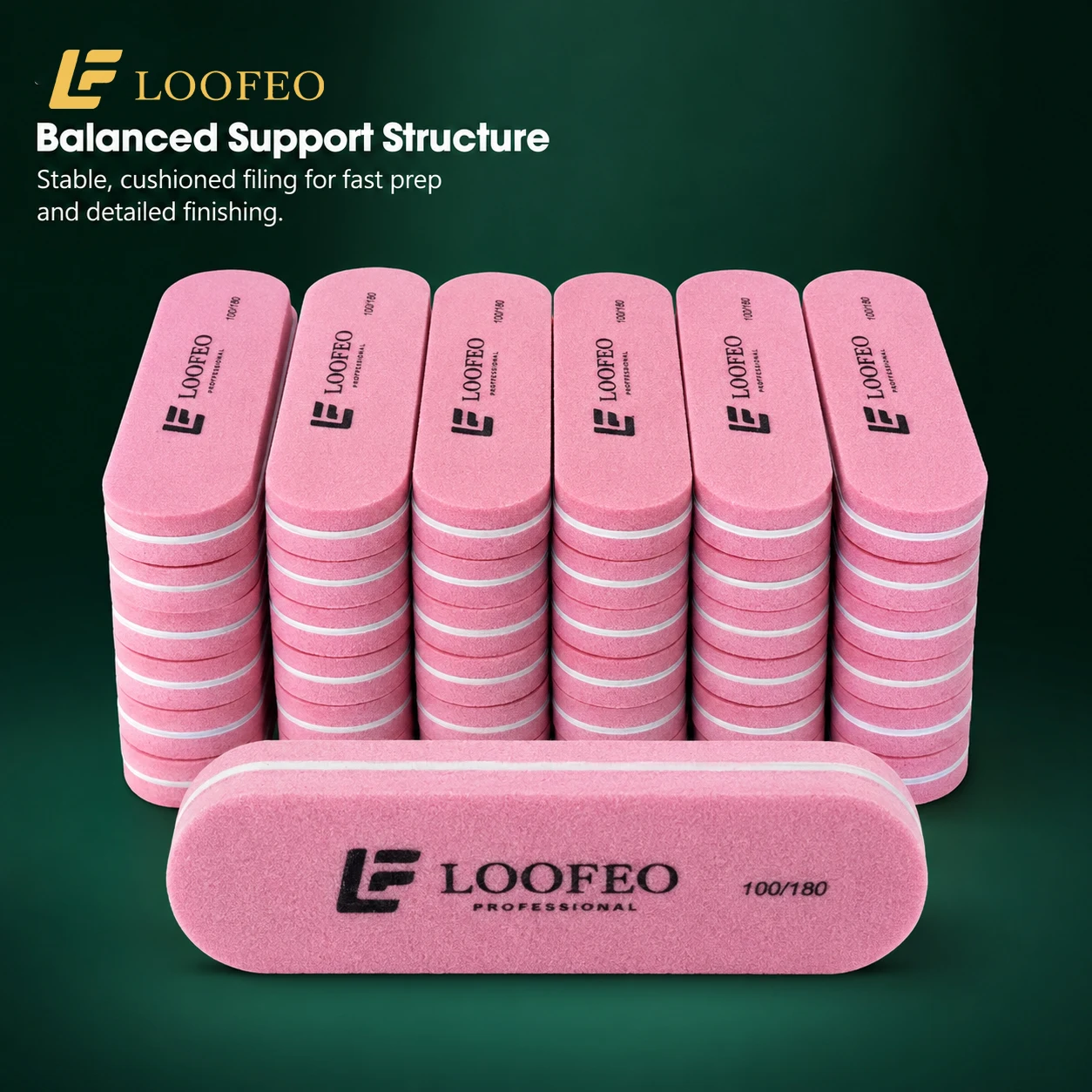 20pc Double-Sided Sponge Nail Files Buffer Set for Gel Refining 100/180 Grit Manicure Nail Sanding File Emery Boards Coarse Fine
