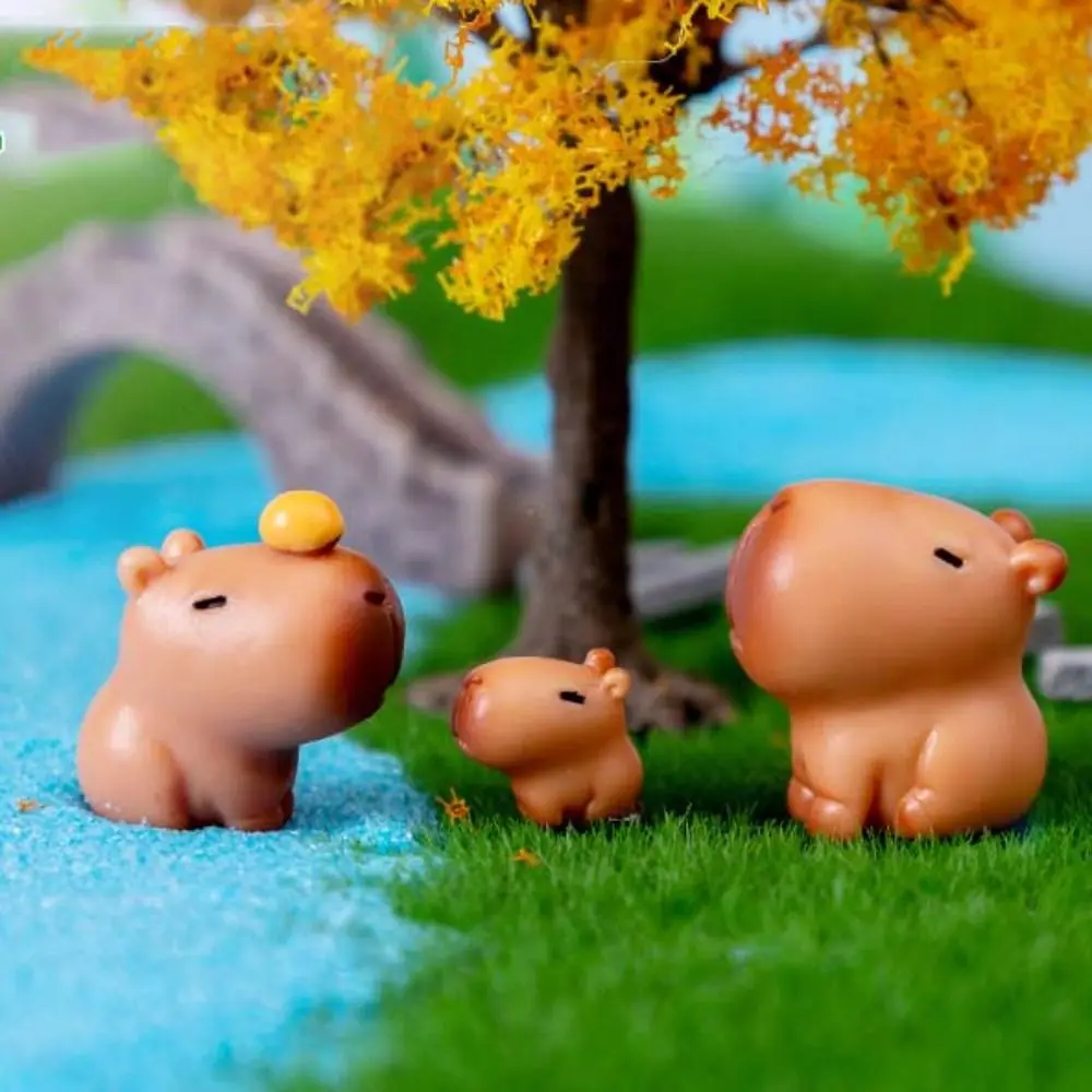 Hot Capybara simulazione animali modello Mini Kapibare Action Figurine decorazione della casa regalo per bambini