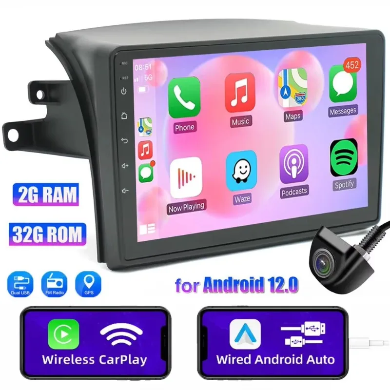 

Android 13 Car Radio Stereo for Toyota Sienna 2004-10 Wireless Carplay&Android Auto with Support Bluetooth/Voice Control 9 Inch