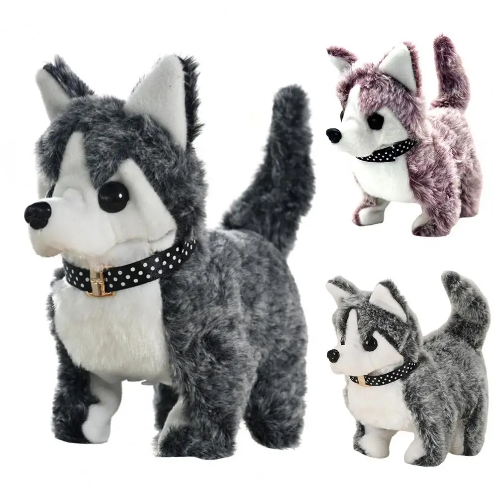 

Nodding Wagging Plush Dog Electric Dog Plush Toy Simulated Walking Electric Husky Plush Toy Companion for Soothing for Boys