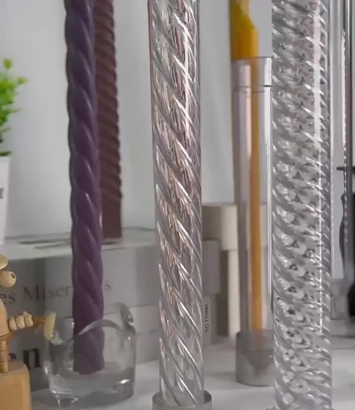 Pillar Candle Acrylic Mold Easy Release Long Strip Wax Mold Pc Plastic Art Sense Long Strip Candle Mold Home Table Decorations