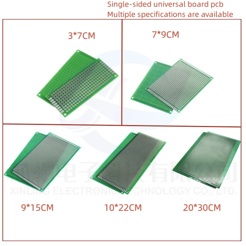 Single-sided universal board pcb Universal circuit board 7-hole hole board 9 line 18*30 Test board Bread board 15*20cm