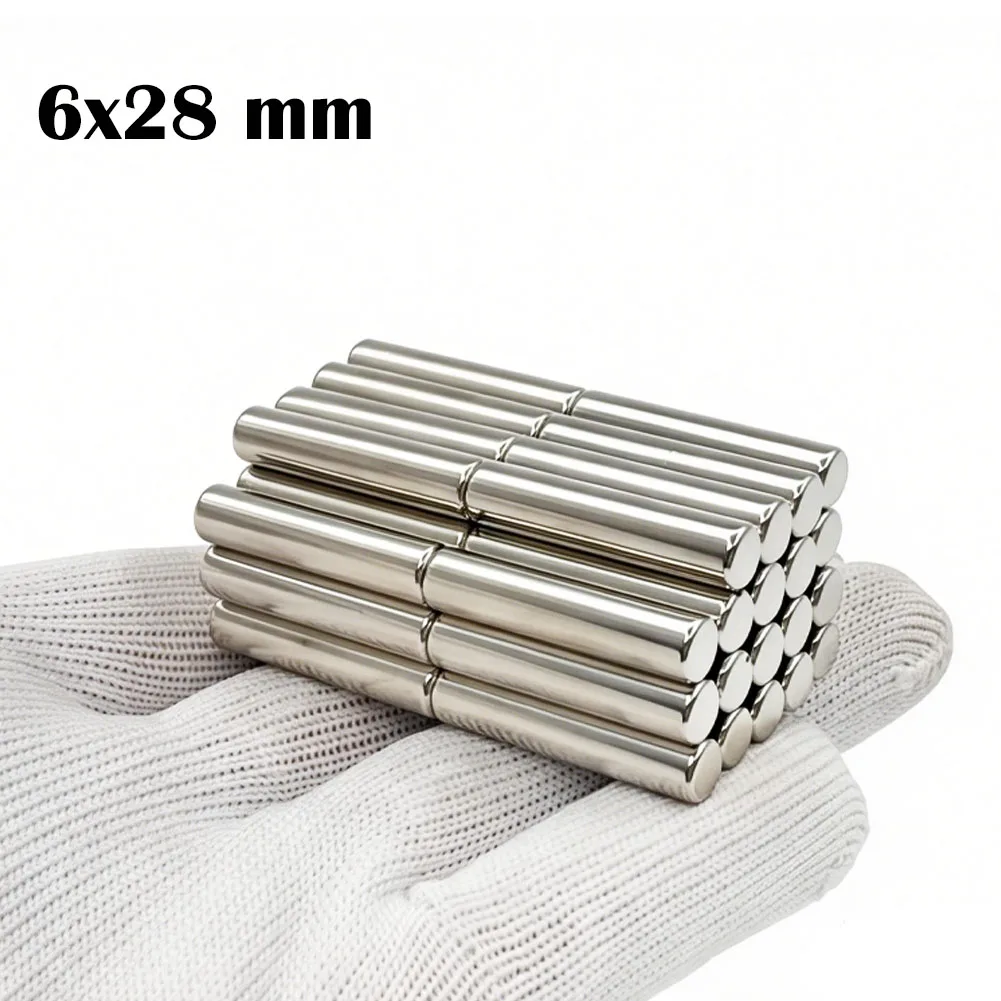Super Powerful Magnet Neodymium Magnets 6x28mm Round Disc Strong NdFeB Magnet N35 Permanent Magnetic magnet imanes Refrigerator