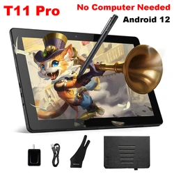 Frunsi Standalone Drawing Tablet Pad with Screen No Computer PC Needed Android 13 10 Inch IPS HD Monitor Display WIFI for Artist