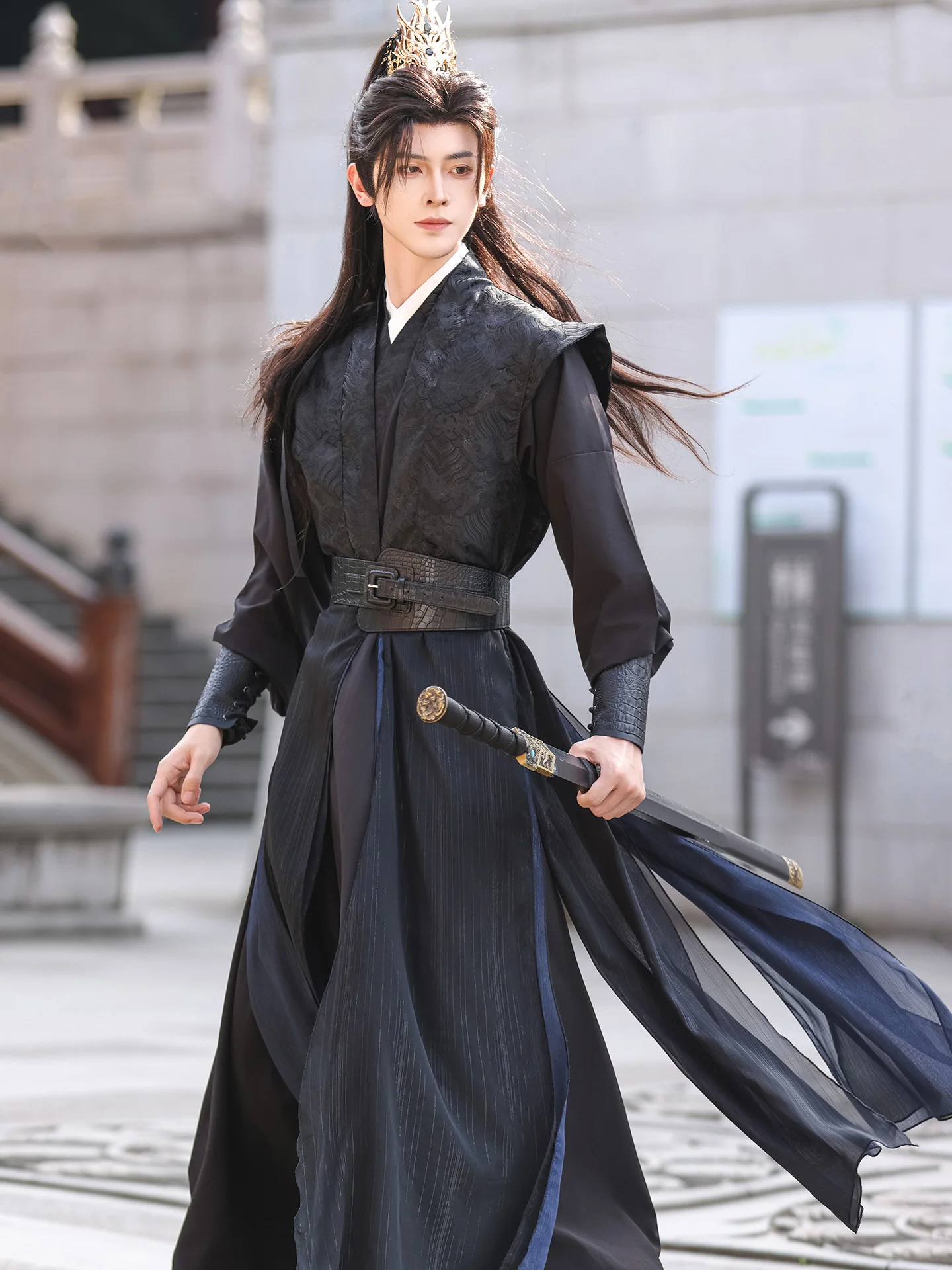 

Ancient Chinese Hanfu For Men Hanfu Costumes Stage Outfit Plus Size Full Suits Traditional Vintage Hanfu Cosplay Clothing