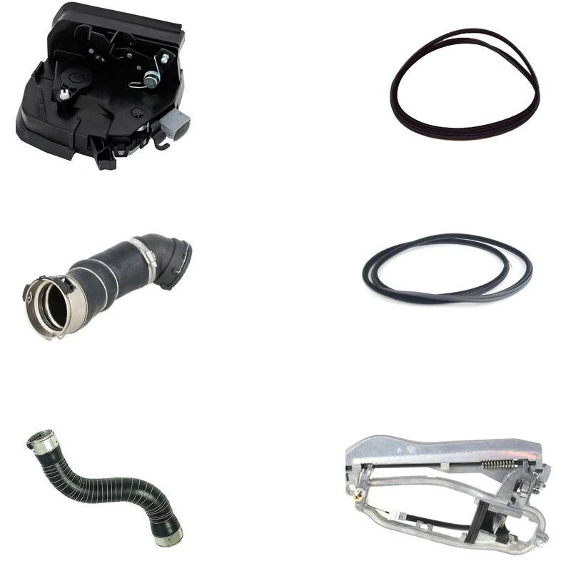 Vehicle body fixed bracket base rotary lock, bracket, door external handle (left rear), edge protection strip, front edge p