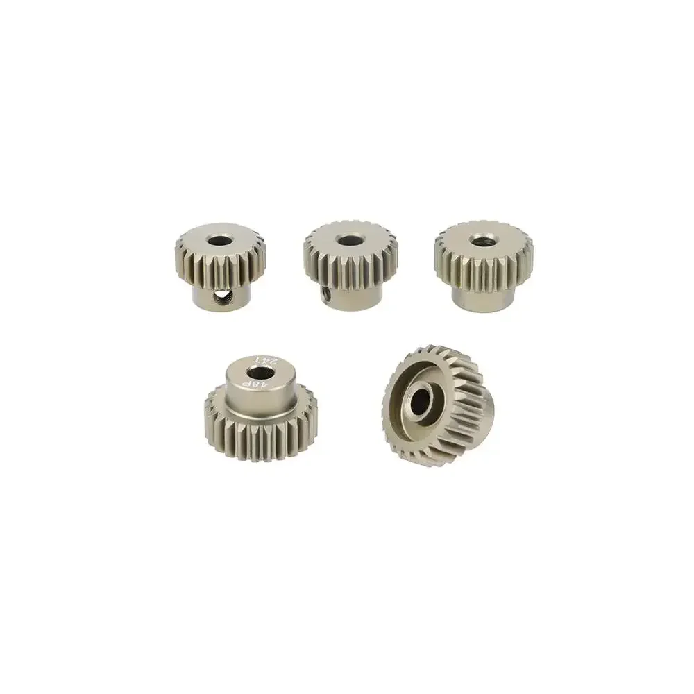 Engranaje de Motor de aleación de aluminio para RC, piñón de 48DP, 3.175mm, 11T, 15T, 17T, 18T, 19T, 20T, 22T, 24T, 28T, 30T, 13T-48T, 1/18, 1/16,