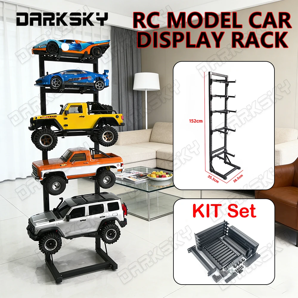 DARKSKY 5-tier Display Rack Storage Shelves KIT Version For 1/7 1/8 1/10 RC Model Car Road Crawler Rally Racing