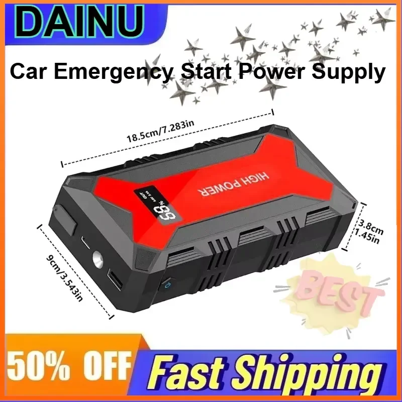 

F19 10000mAh 12V High Capacity Car Emergency Start Power Supply Portable Outdoor Emergency Rescue Kit
