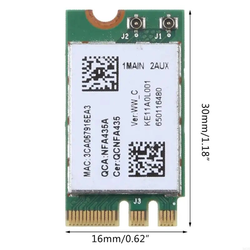 Беспроводная адаптерная карта N84B для QCA9377 QCNFA435 802.11AC 2 NGFF WIFI WLAN CARD