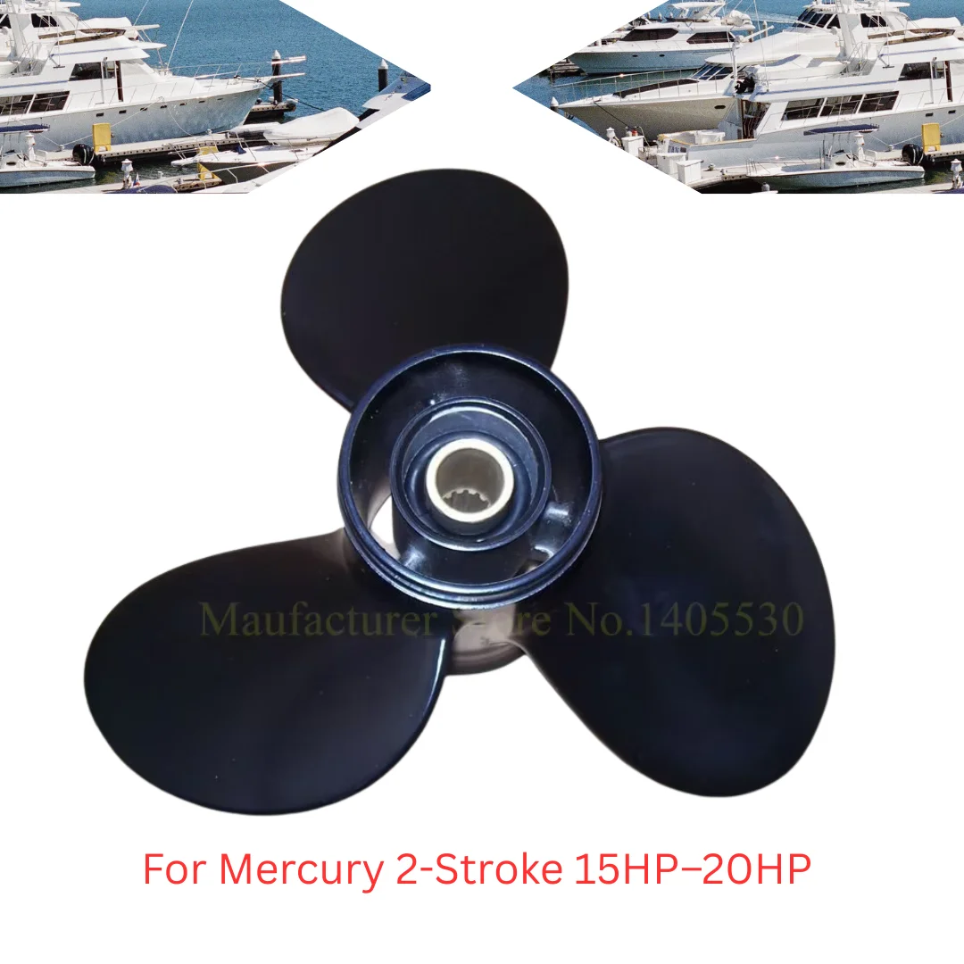 

Top Quality 9 1/4 x 9 Propeller for Mercury 2-Stroke 15HP–20HP Outboard Motor (14 Splines)