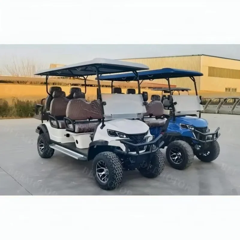 

Wholesale 4-6 Seat Electric Golf Cart with Offroad Tires 48v AC System for Trolleys