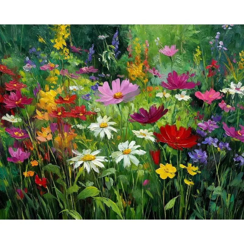 GATYZTORY Paint By Numbers Handiwork Art Paint Kit for Beginner Garden Scenery Classic Gift Crafts DIY Kits for Beginners