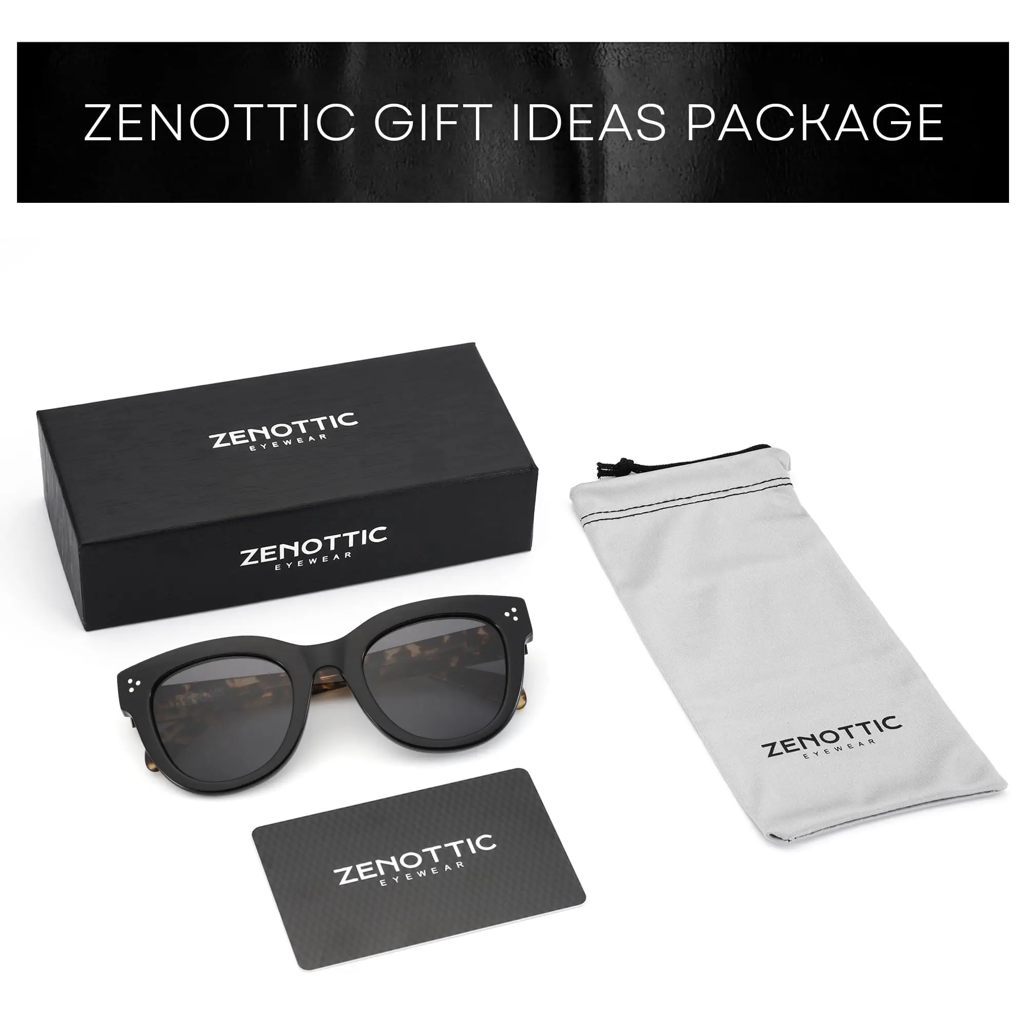 

ZENOTTIC Trendy Polarized Sunglasses for Women: Round Sun Glasses for Ladies - Retro Classic Shades UV400 Protection