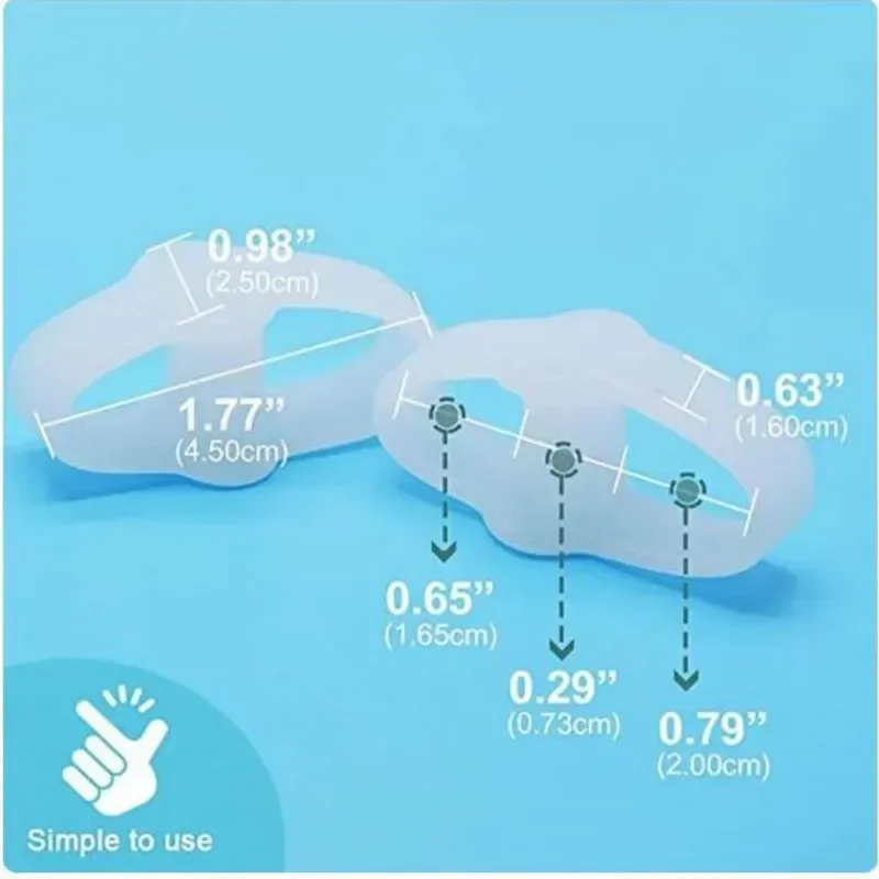 2 個 = 1 ペアシリコーン 2 穴つま先外反母趾ガード矯正ペディキュアセパレータージェル足指プロテクター外反母趾整形外科