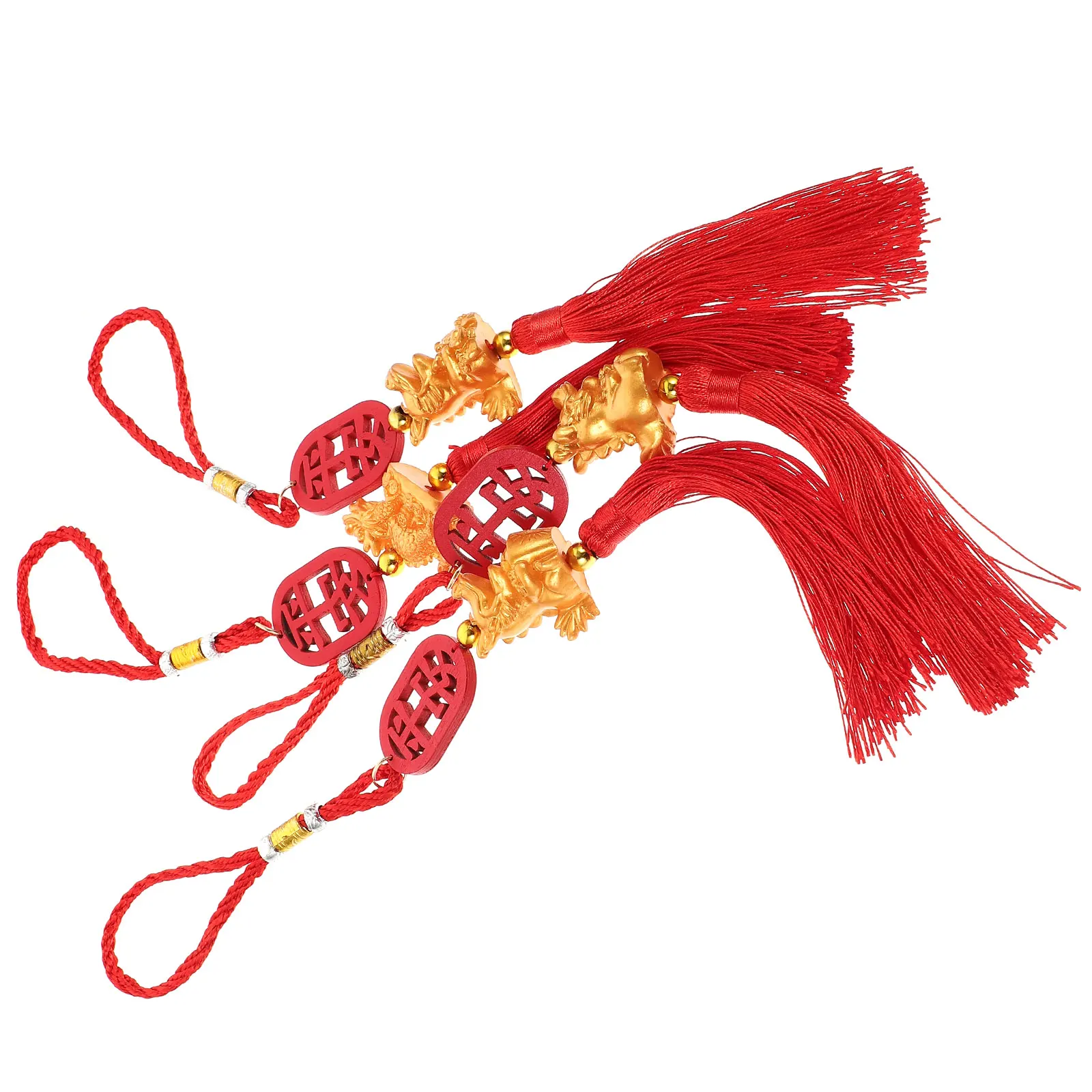 

4Pcs Attractive Dragon Bonsai Pendants New Year Decorations 2024 Chinese Style Car Home Hanging Ornaments