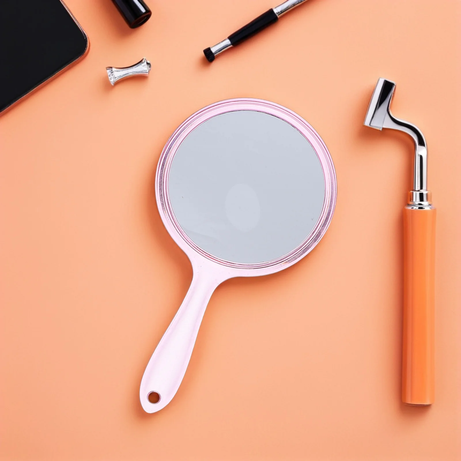 6Pcs Double Sided Round Compact Makeup Mirrors Mini Portable Handheld Magnified Pocket Travel Vanity Mirror for Girls Women