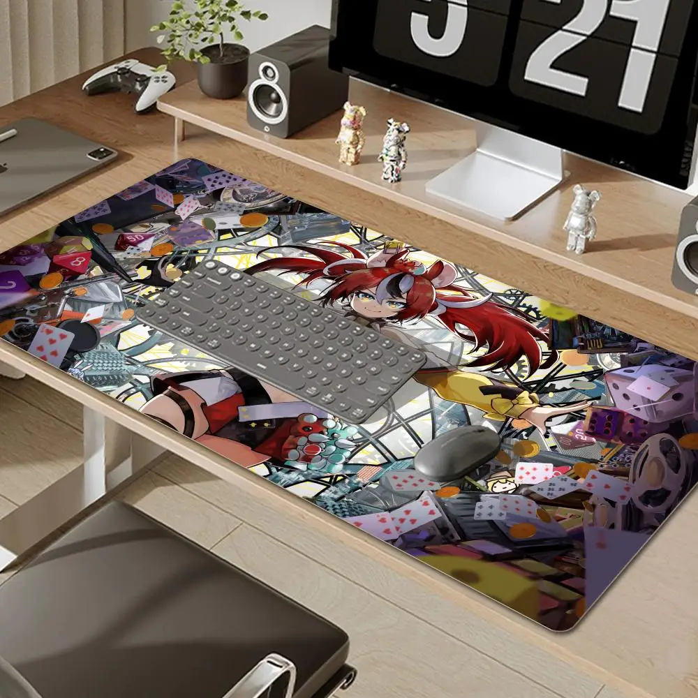 Hololive Hakos Baelz-Tapis de souris Kawaii Anime Girl, accessoires de jeu, clavier, sous-souris, bureau, ordinateur portable, armoire de jeu, tapis en polymères de bureau