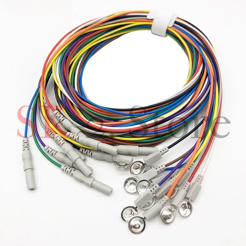 Brain electrode lead wire, silver chloride, gold plate electrode, electrode muscle electrode wire 1.5 meters