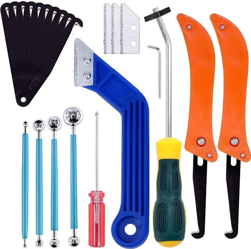 

22 Pcs Grout Removal Tools Set Saw Blade Grout Hand Saw Tile Joint Cleaning Brush Caulking Edge for Floor Kitchen Hand Tool Set